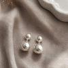 1 Pair Double Ball Drop Earrings for Women Girls, Dangle Stud Earrings, Minimalist Statement Jewelry