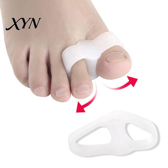 Toe Spacer for Bunions 1 Pair Separator Overlapping Toes, Soft SEBS Bunion Corrector, Alignment Device Double Ring Foot Hallux Valgus, Day Night