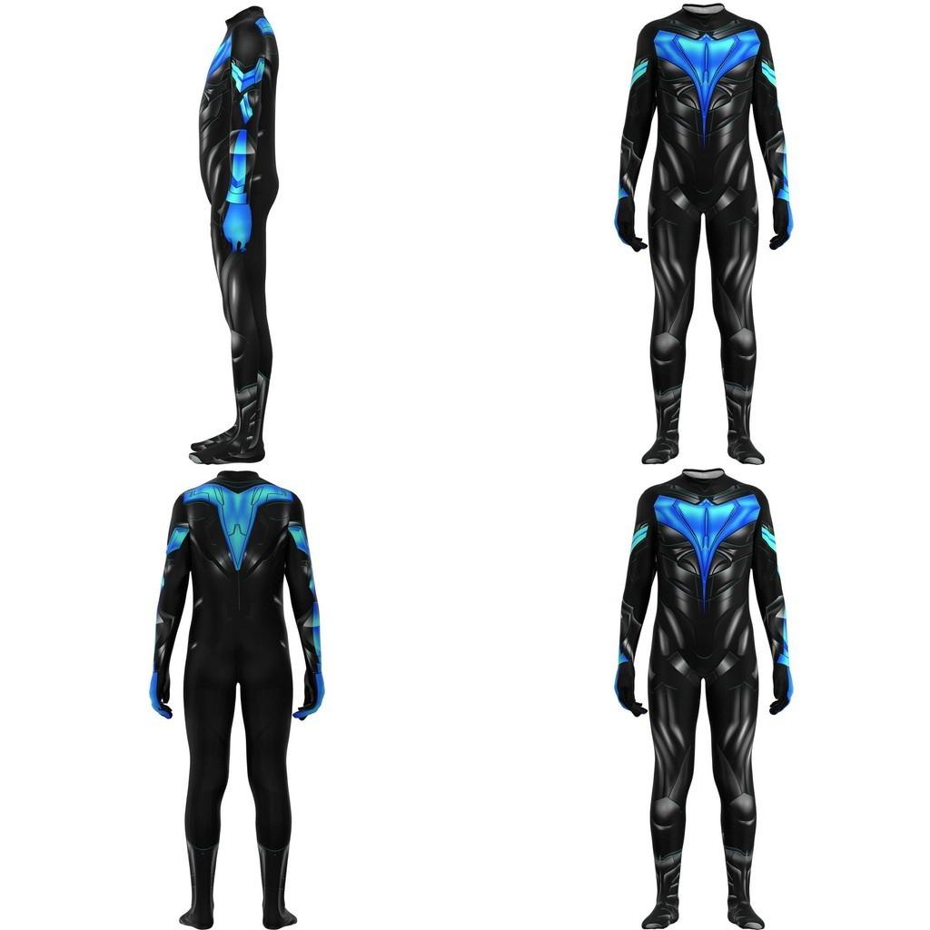 Titans 2 Nightwing Halloween Bodysuit Set For Adults And Kids