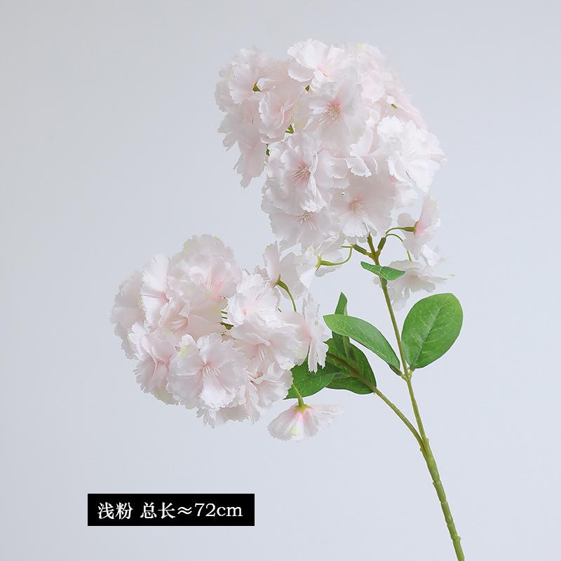 2 Forks Artificial Hydrangeas Flower With Stems DIY For Wedding Party Home Decor Outdoor Bouquet Flowers White Blue Plants Decor