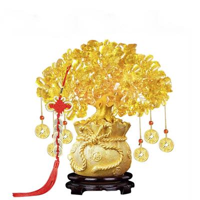 Para Bereket Feng Shui Finansal İyilik İçin Dua Güçte Refah İçin Dua Yeni Yıl Hediye Ağacı İçin Teşekkür Ağaç, Ağaç, Sitrin, Sitrin, Süs, İç Mekan,