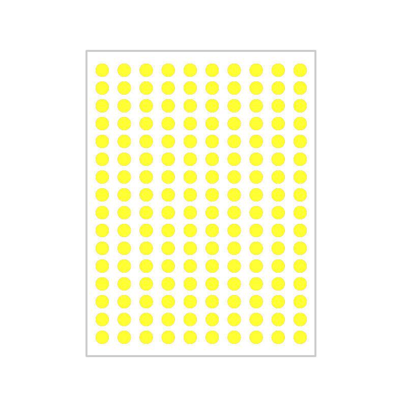 10 Colors Mixed Polka Dot Round Label Stickers: Small & Large, Red, Yellow, Blue, Green, Pink, White, Black, Orange