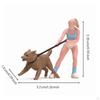 Woman Walking Dog Model 1/64 Scale Resin Decorative for Collectors