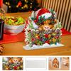 Acrylic Christmas Double Sided Cat Diamond Painting Napkin Rack Decor Diamond Painting Paper Towel Holder for Home Office Decor