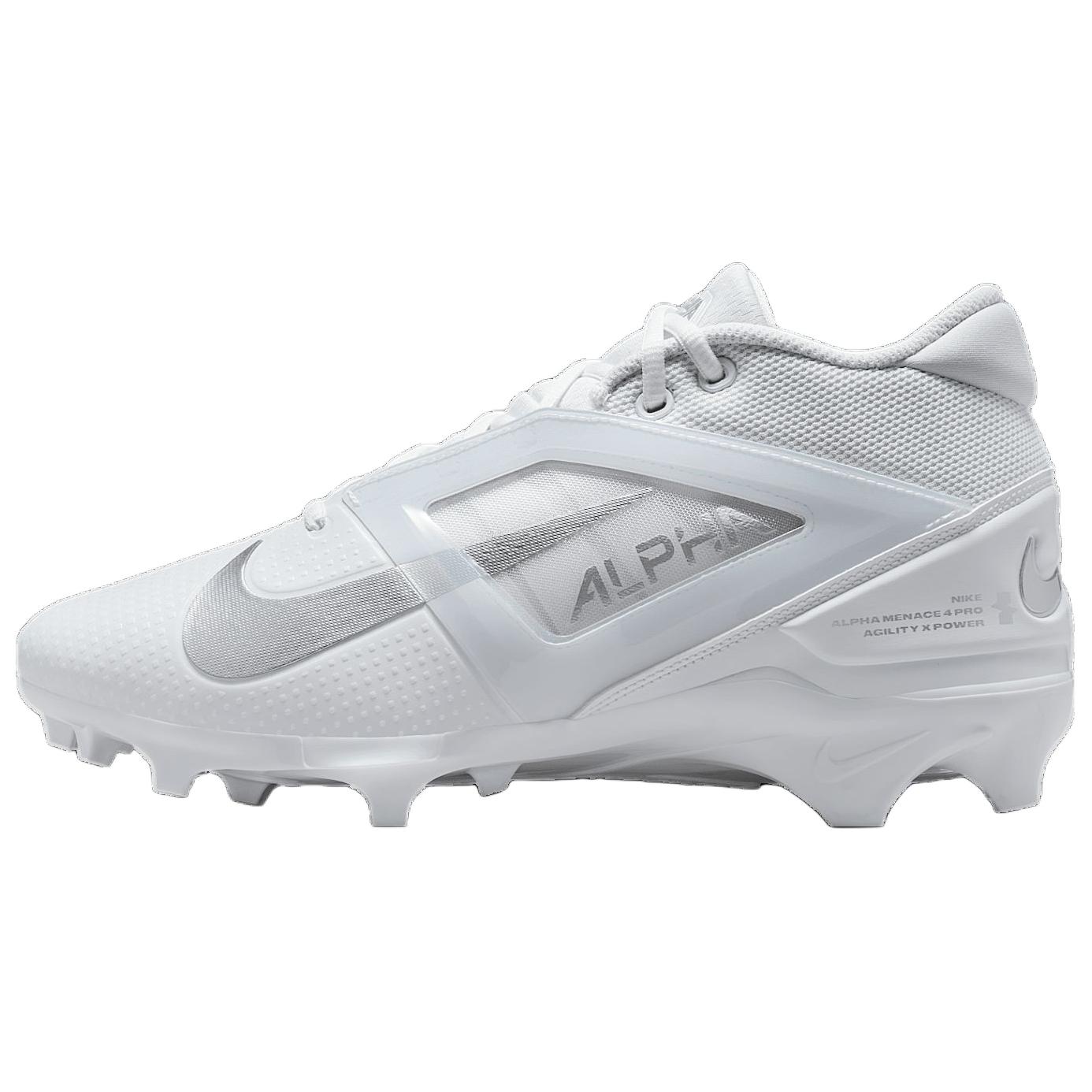 

Nike Alpha Menace 4 Pro White Metallic Silver Unisex Sneakers FD7037-101 44