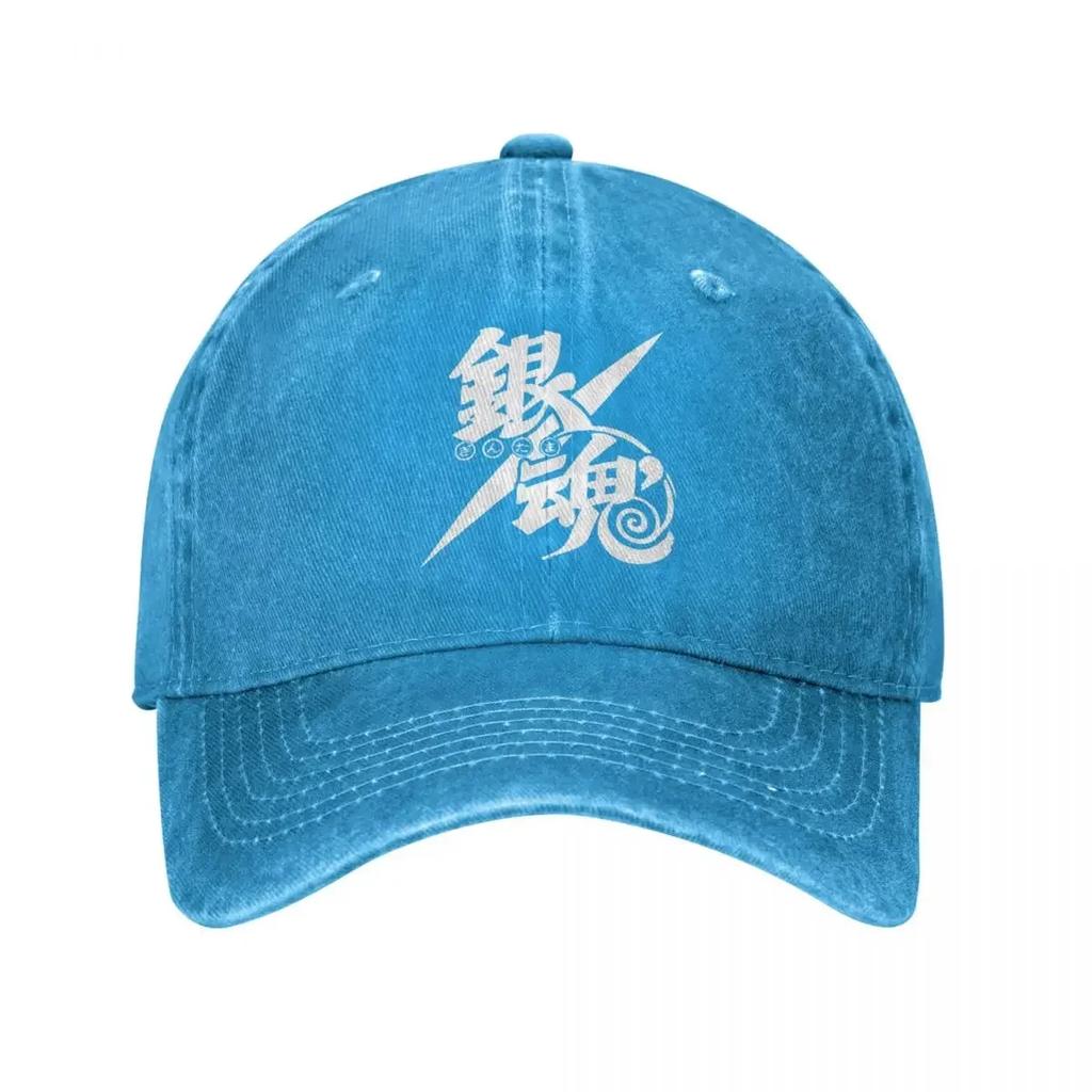 Vintage Gintama Japan Baseball Cap Unisex Distressed Washed Sun Cap Anime Unisexga All Seasons Travel Adjustable Fit Hats Cap