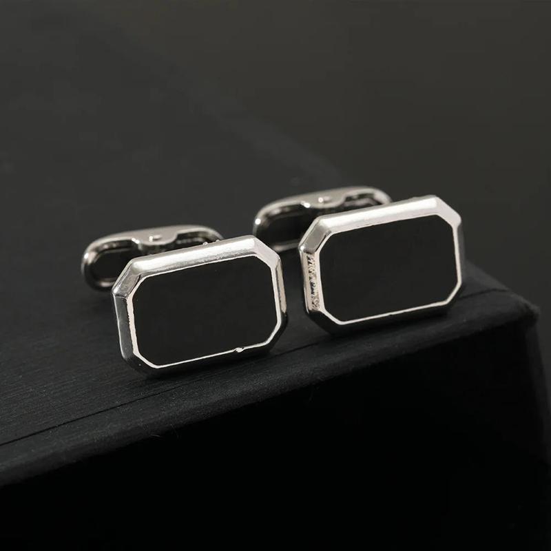 1Pair French Square Cufflinks Fashion Men'S Business Banquet Suit Shirt Cuffs Buttons Luxury Wedding Cuff Links Gifts