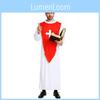 Kostüm für eine Halloween-Party für Männer mit gruseligem rotes Kreuz Priester-Design