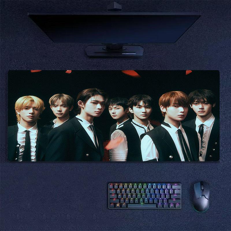 ENHYPEN Mouse Pad, Large Gaming Desk Mat, Non-slip XXL Mousepad for Laptop & Tablet, Mini PC Playmat with Stitched Edges