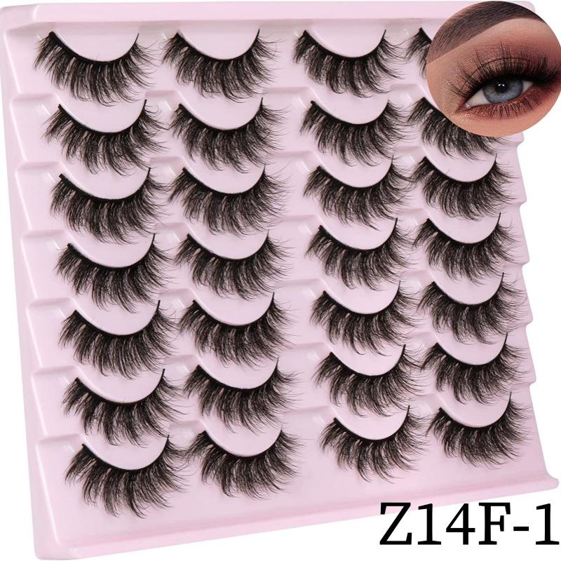 14 Pairs Of Imitation Mink False Eyelashes Dense Multi-Layer Fried Three-Dimensional Messy Fluffy Eyelashes Z14F-4
