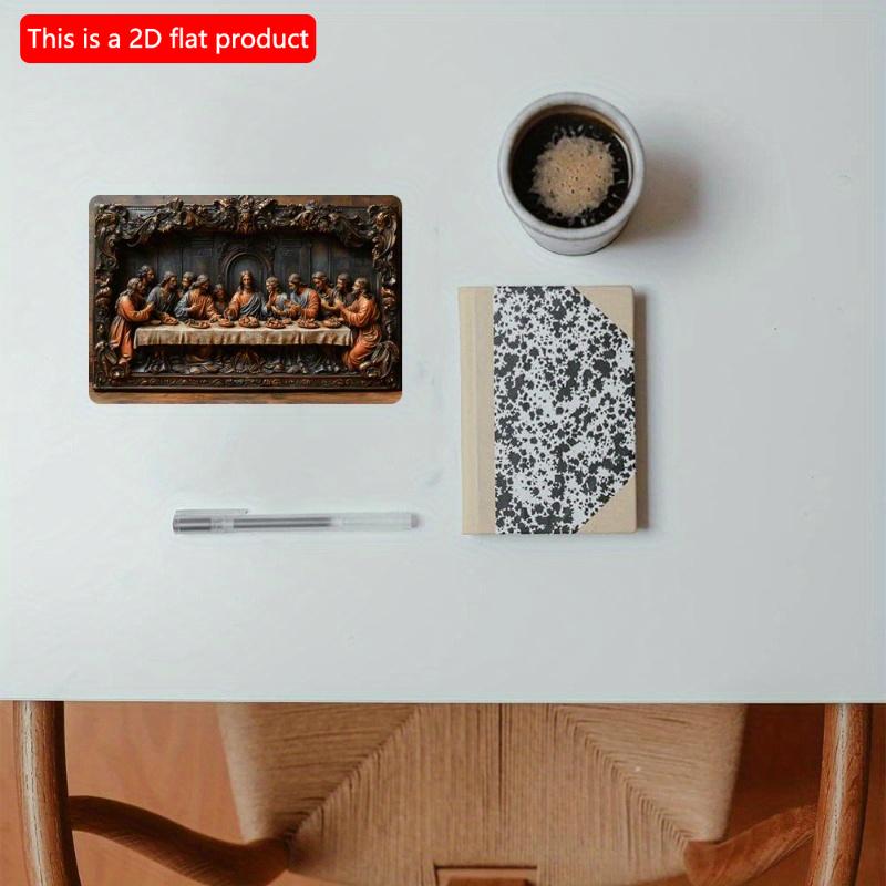 2d Flat 30*20cm, Vintage Last Supper Wooden Sign, Rustic Wooden Wall Art, Indoor Outdoor Use, Wooden Material, for Home, Kitchen, Garden, Bedroom, Bar