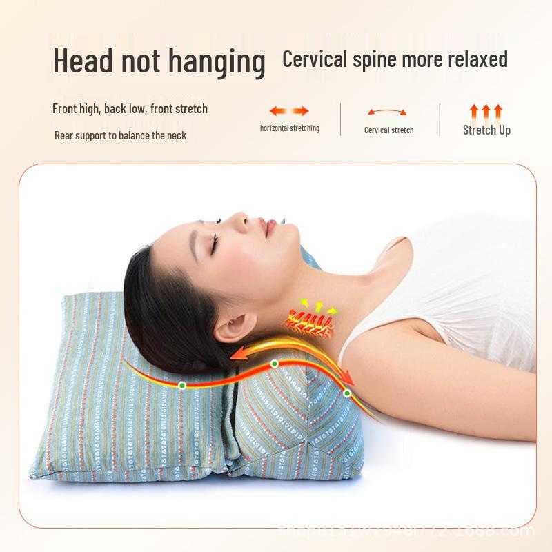 Buckwheat Cervical Neck Support Pillow with Removable Core for Adults