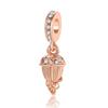 Luxury Rose Gold Plated Crystal Flower Animal Love Heart Charms Beads Fit Original Bracelet DIY Pendants for Jewelry Making