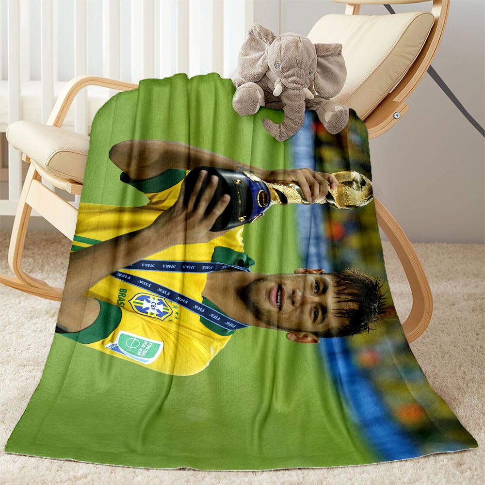Neymar's Yellow Green Gesture Blanket Soft & Cozy Suitable for Seaside Office Chair for All Occasions Modern Gift for Travel Home Birthdays