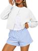 Cropped Cardigan Sweaters for Women Fall Fashion Clothes 2026 Lightweight Knit Button-Down, Versatile Layering Piece for Fall, Spring & Office Wear