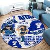 Aitana Custom Name Round Area Rug,Carpet Rug for Living Room Bedroom Sofa Playroom Decor,Non-slip Floor Mat