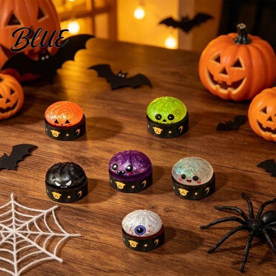Anxiety Relief Gifts for Kids Halloween Ghost Bun Stress Ball  Glitter Slow Rising TPR Fidget Toy Quicksand Pinch Toys with Steamer  Cute Spooky
