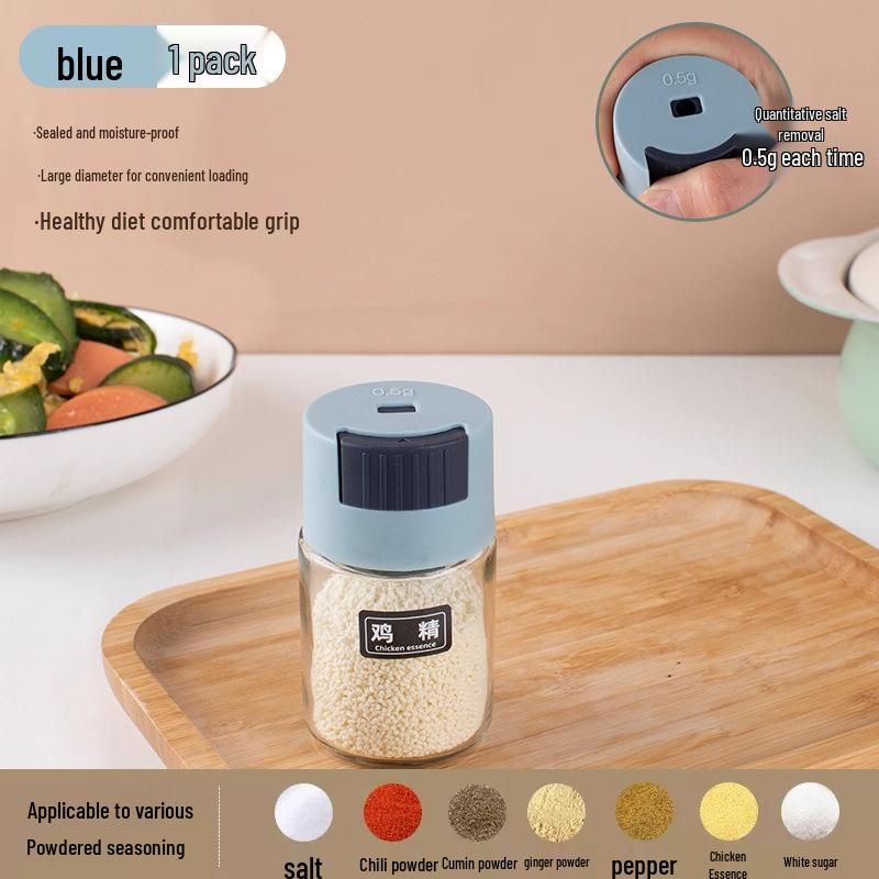 

Стеклянная банка для приправ с пресс-крышкой и герметичная солонка для специй