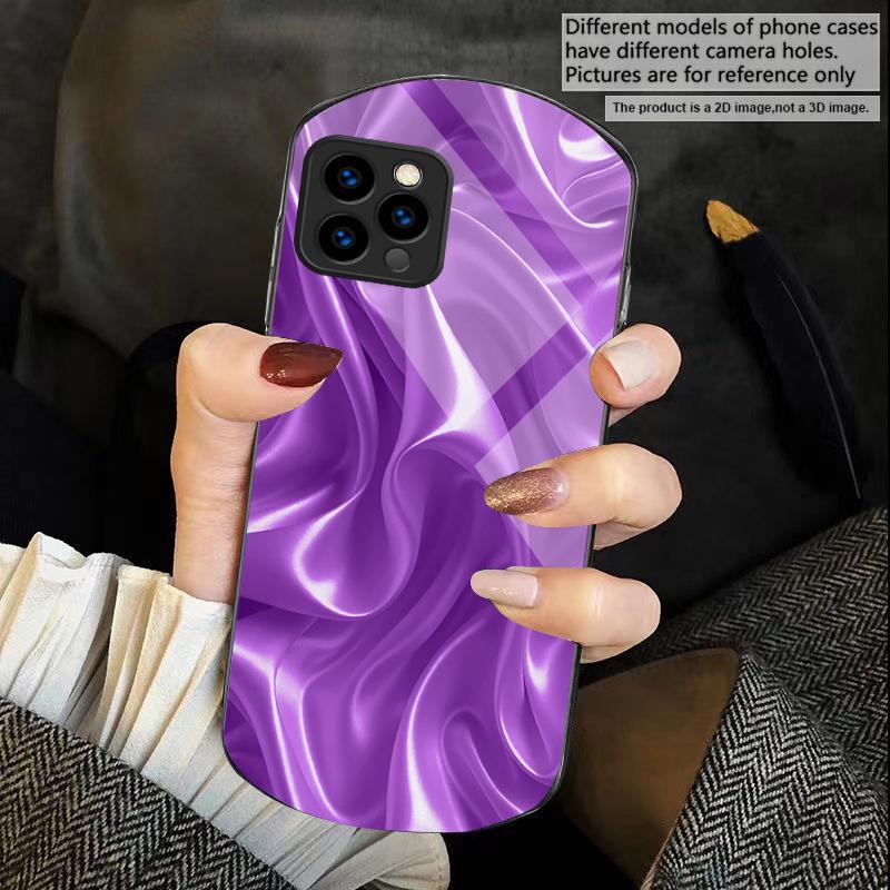 The golden silk of waves For iPhone 17 Air 16 15 14 Pro 13 Plus 12 mini 11 Pro Max XR X 7 8 Elliptical Tempered Glass Phone Case