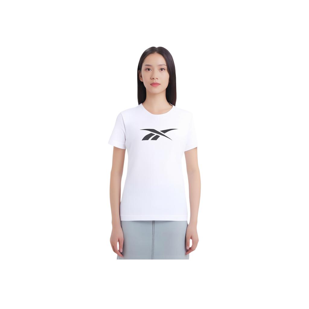 Reebok Classic Logo Minimalist Sports Casual Versatile Short Sleeve T-Shirt Women tops White GV5522