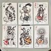 9*6cm Heraldic Playing Cards - 38 Pcs Hand-Drawn Lenormand Oracle Cards for Divination & Collectors - Double-embossed Cardstock
