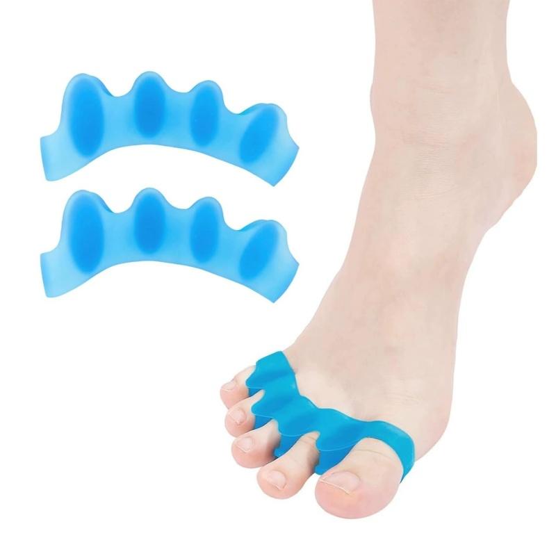 1pair Silicone Toe Separators Corrector reusable Foot and Bunion Pain Pain to Improve Functional Mobility