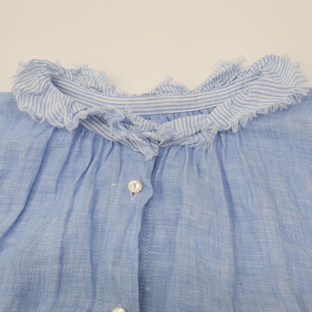 Nest Robe 01243-1140 Blue Deadstock Linen One Piece Dress F blueUsed