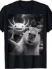 Capybara Mexican Axolotl Selfie Men's Women T Shirt Summer Vintage Tee Streetwear Casual Trendy Oversize Harajuku O-Neck Hip Hop