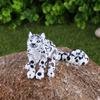 3D Printed Flexible Articulated Fidget Toys Creative Skeleton Snow Leopard Ornament Articulating Animal Figurine for Kids Adults