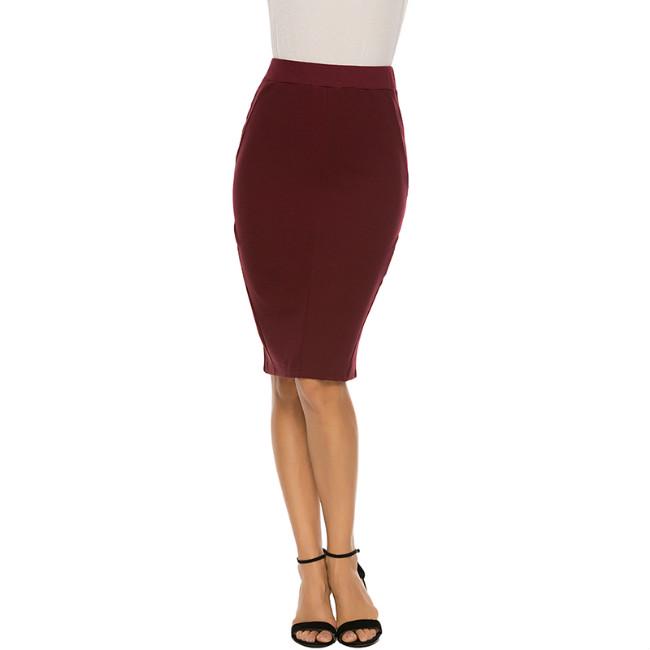 

Летняя темпераментная профессия, облегающая юбка на бедрах, простая юбка-карандаш, платье в рубчик с вышивкой XXL