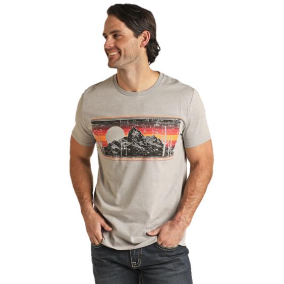 Panhandle Unisex Light Grey Desert Print T-Shirt RRUT21R061-05 XXXL