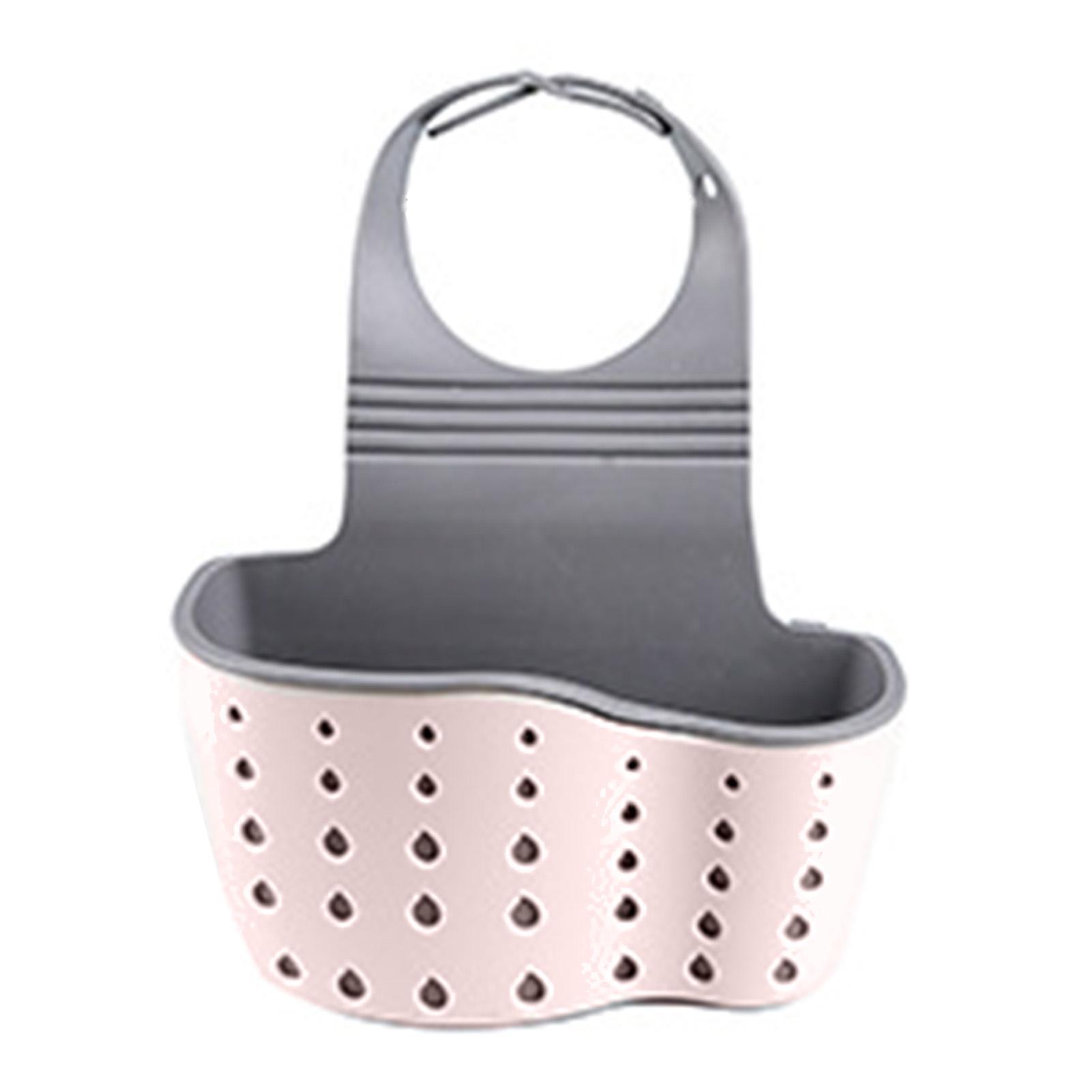 

Kitchen Faucet Hanging Bag Sink Drainage Storage Hanging Basket Wall Storage Drainage Bags Pink