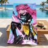 Custom Name Dark Warrior Stylish Digital Printing Beach Towel Quick‑Drying Absorbent Blanket for Beach Pool Gym Travel