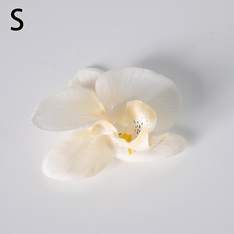 10 Stück Simulierte Gemusterte Schmetterlingsorchidee Künstliche Blumen für Heim-Zimmerdekoration Hochzeitskranzdekoration DIY Haarkarten