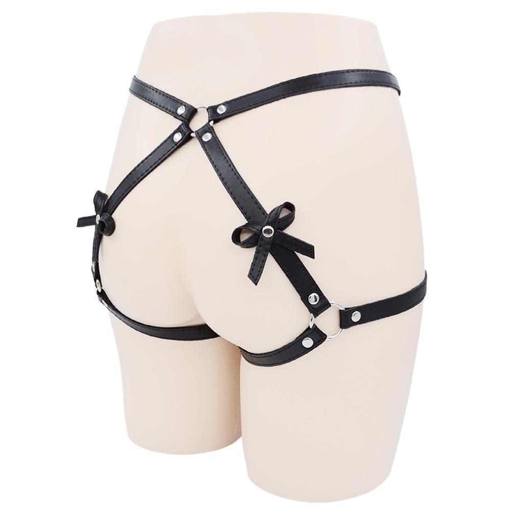 Adult Supplies Binding Leather Bowknot Underwear Sex Wear Binding Agent Sex Toy