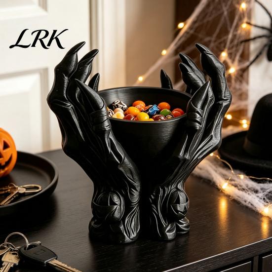 Gothic Devil Claw Jewelry Holder 3D Printed Demon Trinket Dish, Paw Decorative Mystery Style Home Decor Storage Bowl, Key Tray, Halloween Desktop
