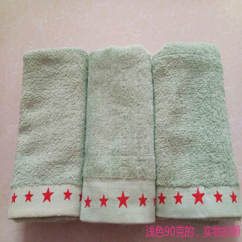 Cotton army green towel wash student dormitory face towel fire army green construction site towel 33*80