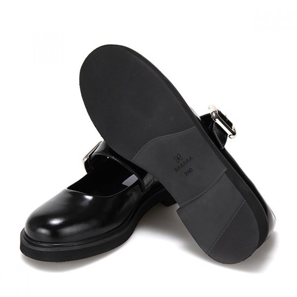BARBARA Chunky Mold 3cm Mary Jane Flat Bbh135bk