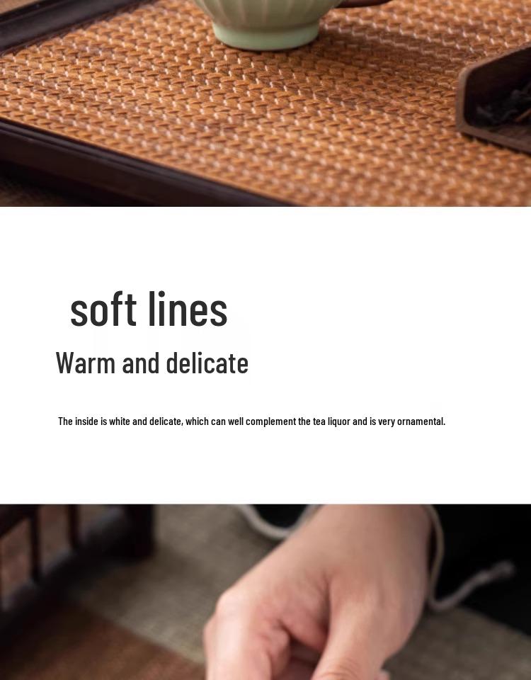 Ru Kiln Sky Five Colors Glazed Crackle Tea Cup with Handle - Master Tasting Cup in Gift Box.