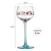 Alsace Style Little People Goblet Wine Glasses Home Decor Wine Glass Suitable For Birthday Christmas And Wedding Gifts  6(fl.oz)