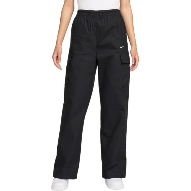 Nike Logo Embroidered Elastic Fit Loose Cargo Pants Women Pants Black FV7643-010