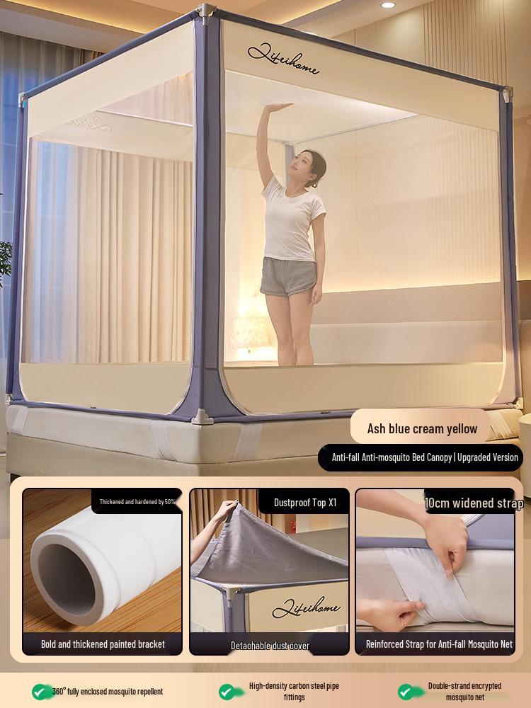 Free Shipping 2026 Anti-Fall Mosquito Net: Full-Cover Bed Rail Tent for Babies and Children