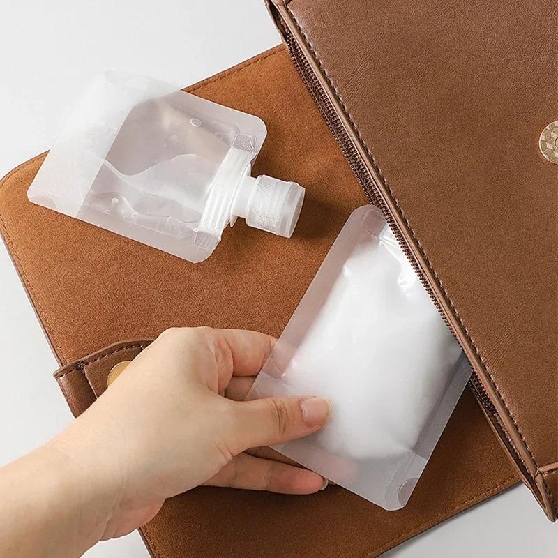 10-30Pcs Reusable Squeeze Travel Pouches Empty Bottles Refillable For Lotion Shampoo Toiletries Liquid Cosmetic Carry On Bag