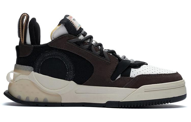 Men's Sneakers Li-Ning Enlightenment Skate Shoes Men's Low-top Snow/Charcoal Brown/Black