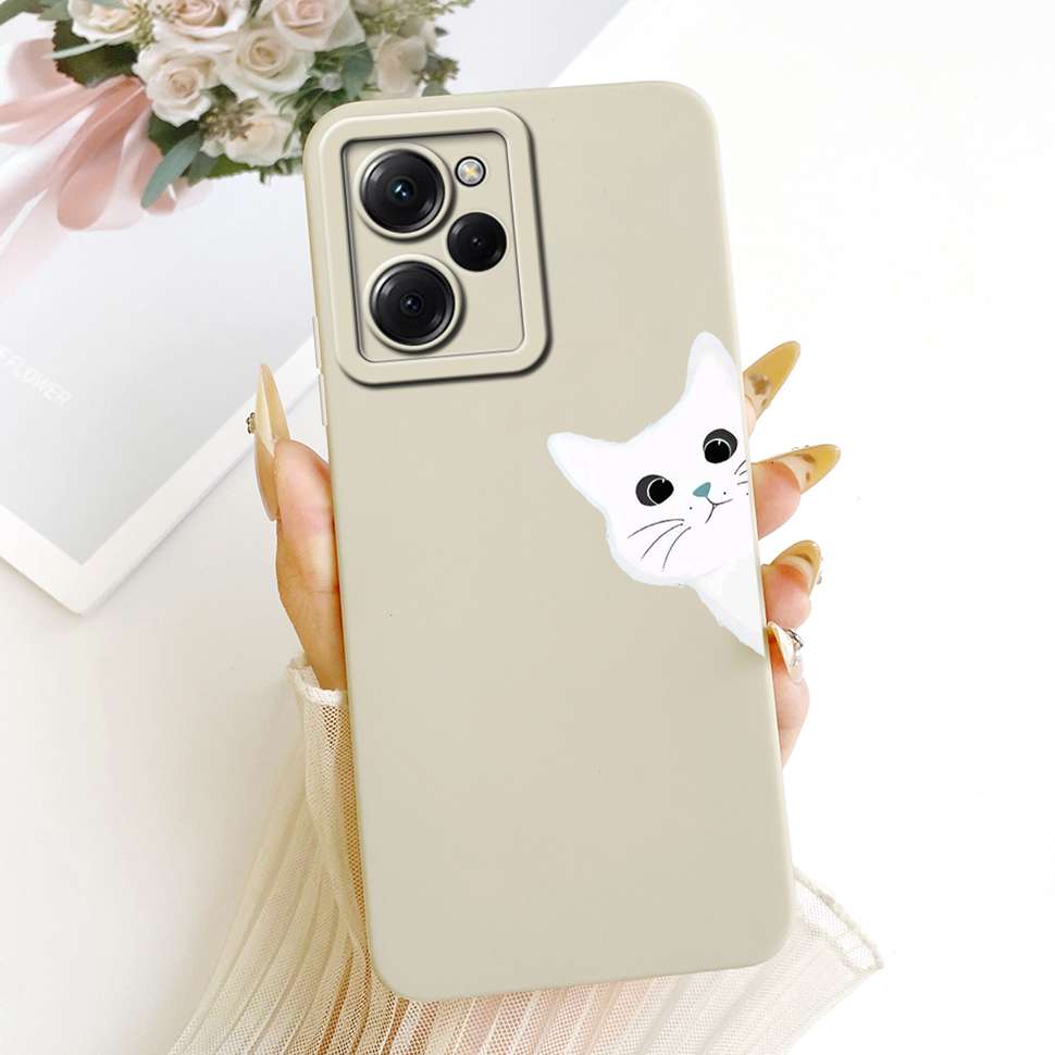 For Xiaomi Poco X5 Pro 5G Case Cute Cat Luck Soft Silicone Funda Phone Case For PocoX5 Poco X5 Pro Back Cover Full Bumper