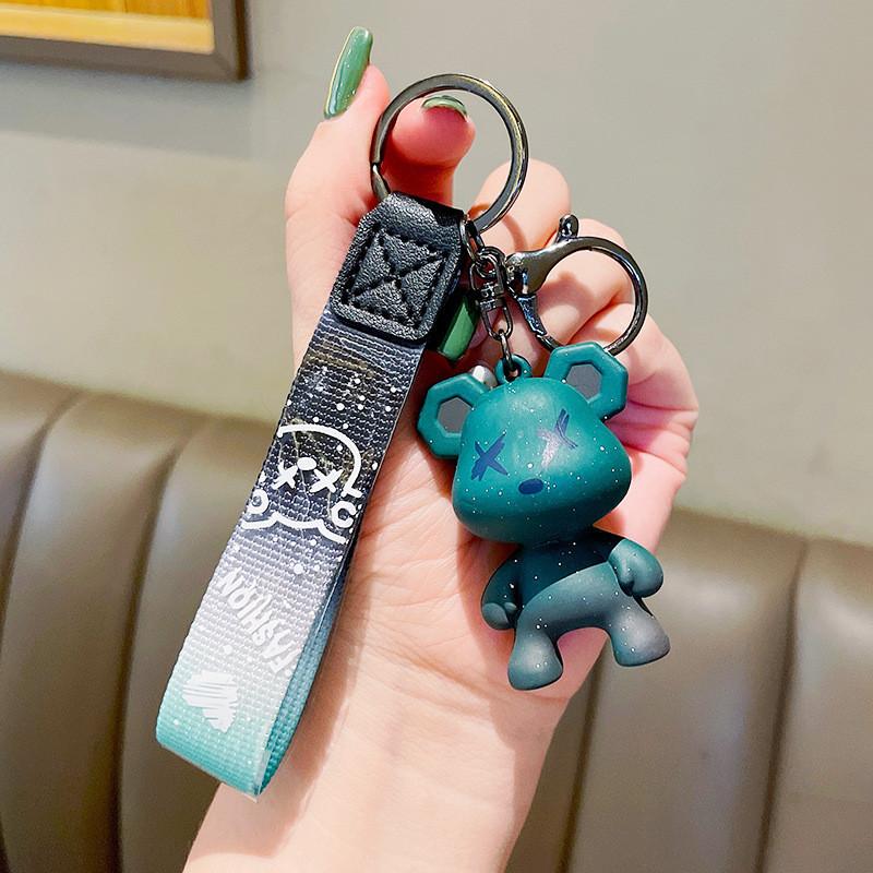 Chameleon Stylish Resin Bear Keychain Cute Couple Car Accessory Perfect For Birthdays And Holidays