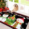 Christmas Door Mat Anti-Slip Welcome Floor Mat Washable Kitchen Indoor Outdoor Carpet Winter Christmas Decoration
