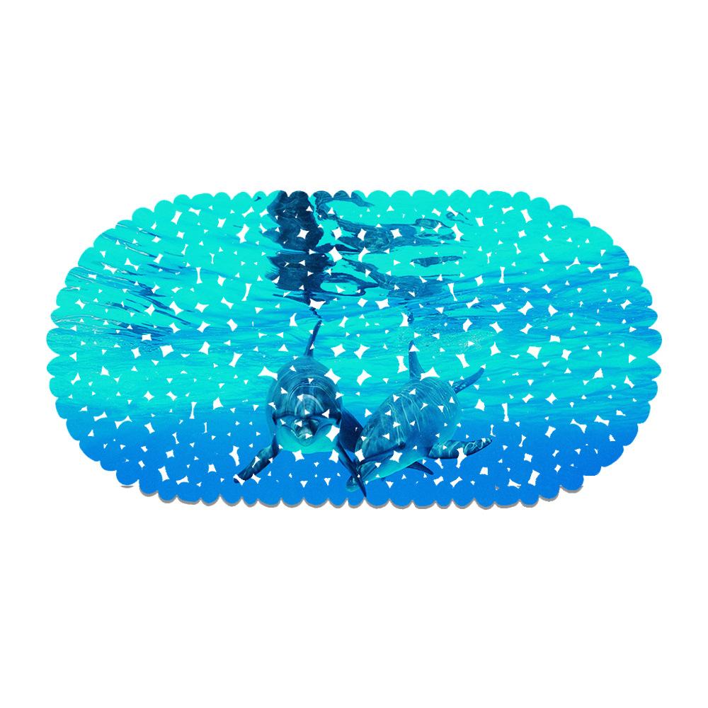 Dolphin Jump Map Balcony Bathroom Mat Hydrophobic Non-Slip Door Mat Swimming Pool Public Places Non-Slip Floor Mat