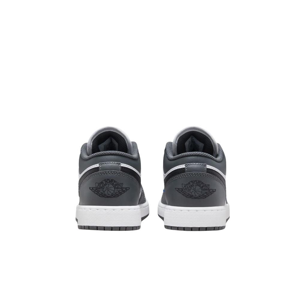 Air Jordan 1 Low GS Iron Grey Black Kids Sneakers White 553560-152