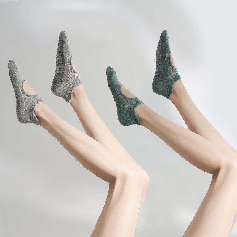 

Весна 2025 Женские короткие носки для пилатеса с антискользящим эффектом - Хлопок, Влагоотводящие, Дышащие One Size